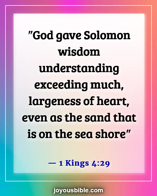 Bible Verses About Solomon’s Wisdom (1 Kings 4:29)