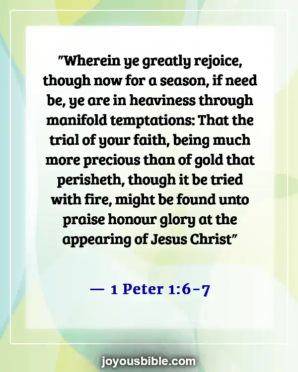 Bible Verse About Rejoicing In Trials And Temptations (1 Peter 1:6-7)