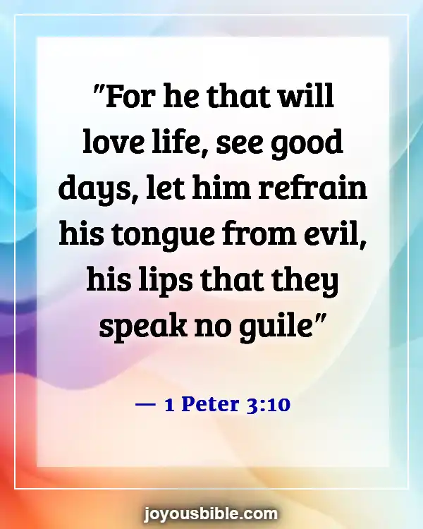 Bible Verses About Saying Bad Words And Languages (1 Peter 3:10)