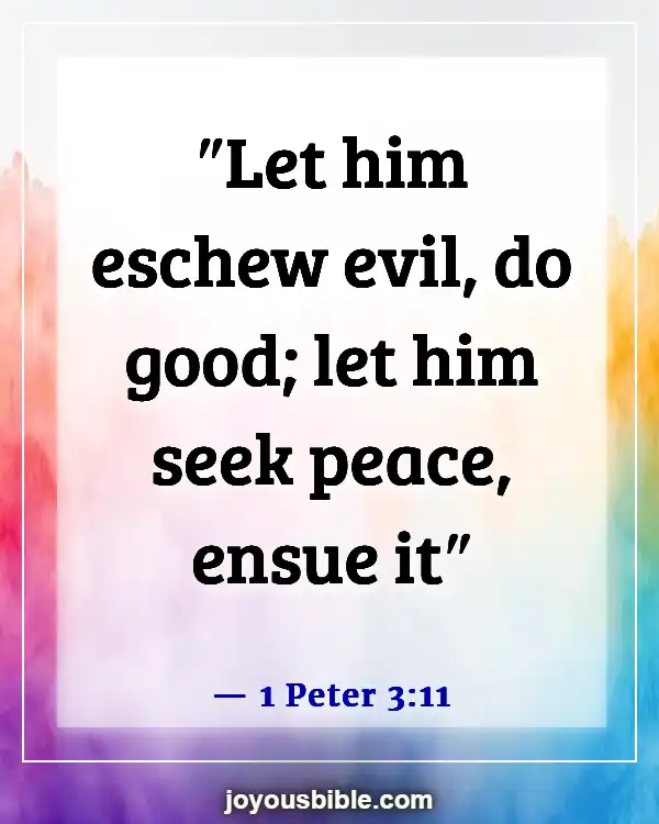 Bible Verses About Blessed Are The Peacemakers (1 Peter 3:11)