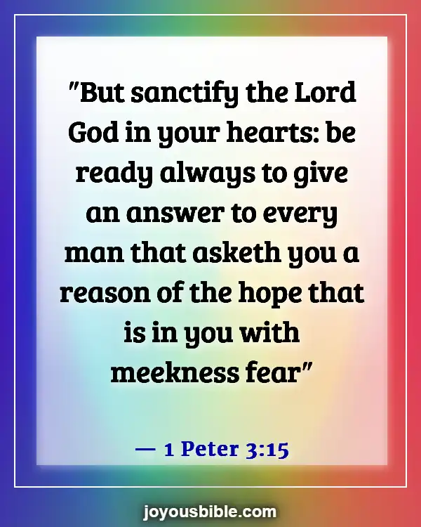 Bible Verses About Being An Example To Unbelievers (1 Peter 3:15)