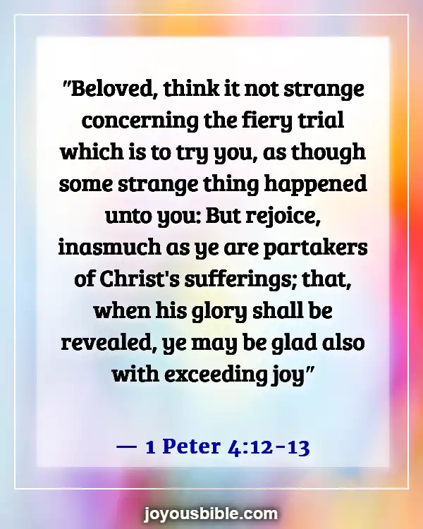 Bible Verse About Rejoicing In Trials And Temptations (1 Peter 4:12-13)