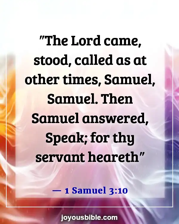 Bible Verses About Youth Serving God (1 Samuel 3:10)