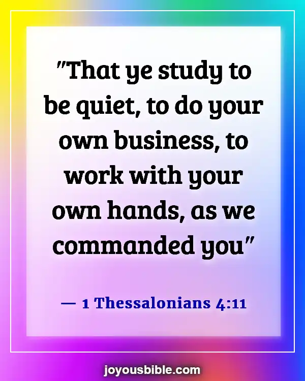 Bible Verses About Being An Example To Unbelievers (1 Thessalonians 4:11)