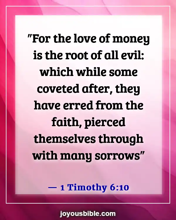 Bible Verses About Cheating In Business (1 Timothy 6:10)