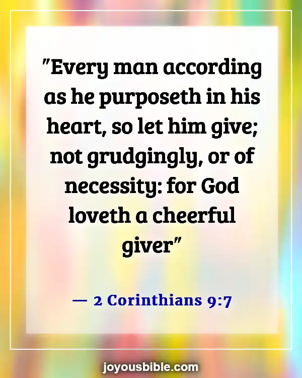 Bible Verses About Providing For Your Family (2 Corinthians 9:7)