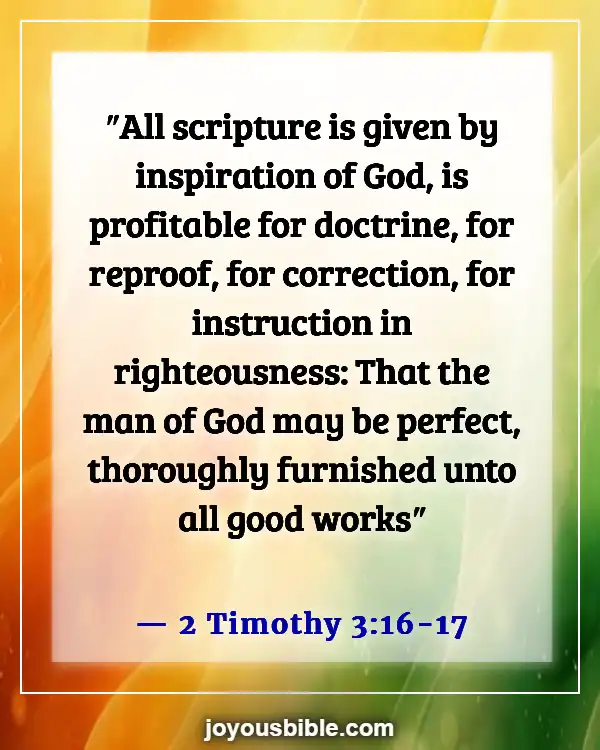 Best Bible Verses For Family Prayer Meeting And Devotion (2 Timothy 3:16-17)