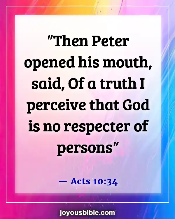 Bible Verses About Accepting Others (Acts 10:34)