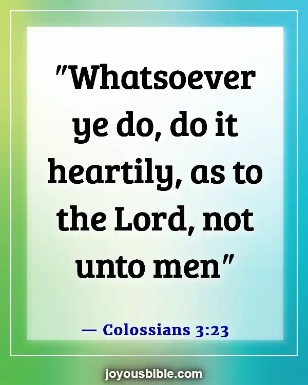 Bible Verses About Youth Serving God (Colossians 3:23)