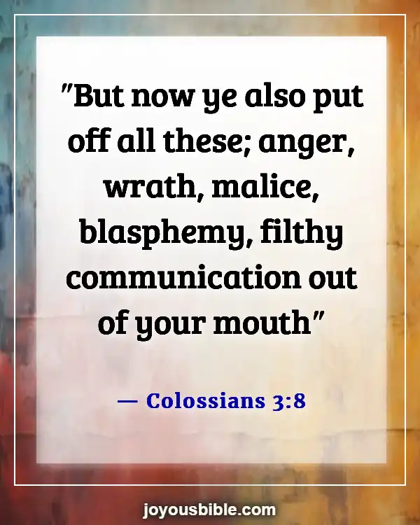 Bible Verses About Saying Bad Words And Languages (Colossians 3:8)