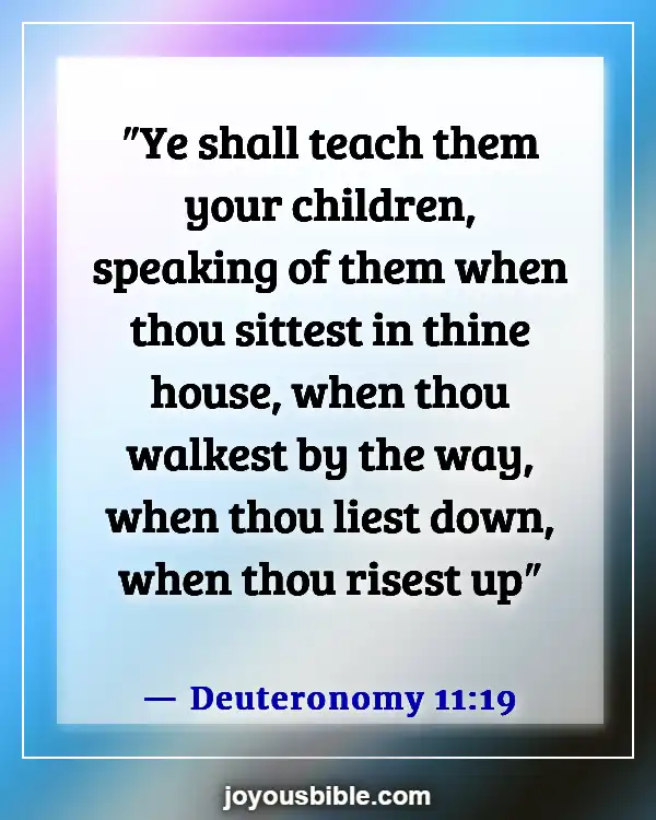 Bible Verses About Families Worshipping Together (Deuteronomy 11:19)