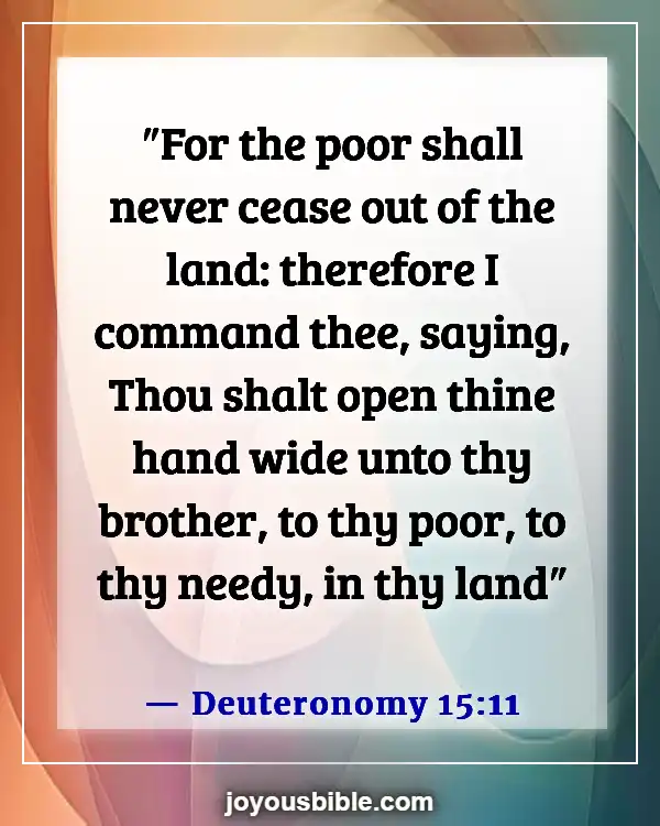 Bible Verses About Helping Others (Deuteronomy 15:11)