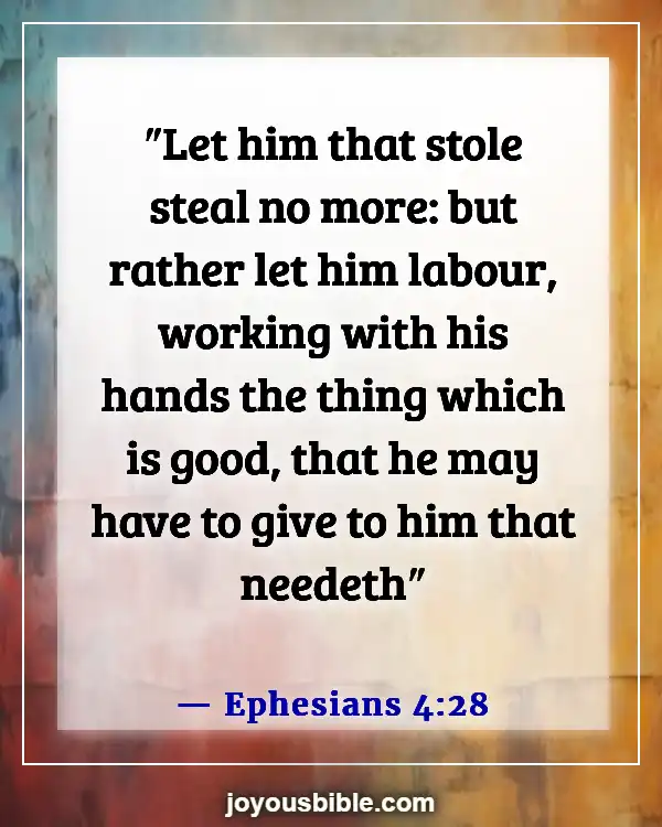 Bible Verses For Business Dedication (Ephesians 4:28)