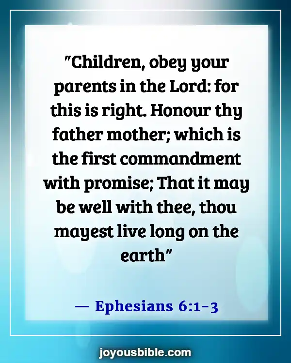 Bible Verses To Protect Your Family From Evil (Ephesians 6:1-3)