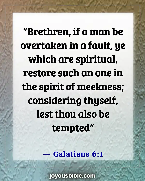 Bible Verses About Being Judged Wrongly (Galatians 6:1)