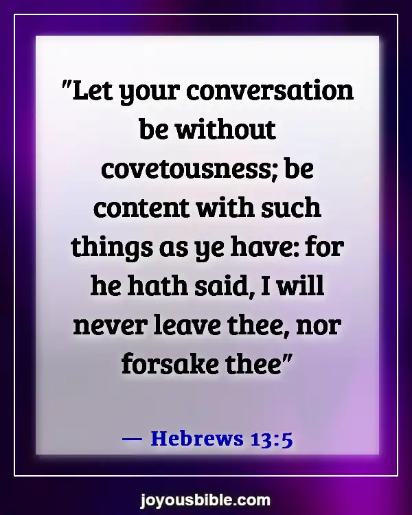 Bible Verses About In All Your Ways Acknowledging God (Hebrews 13:5)