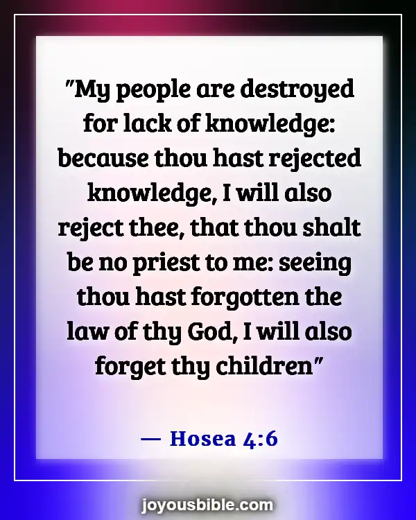 Bible Verses About Destruction And The End Of The Wicked (Hosea 4:6)