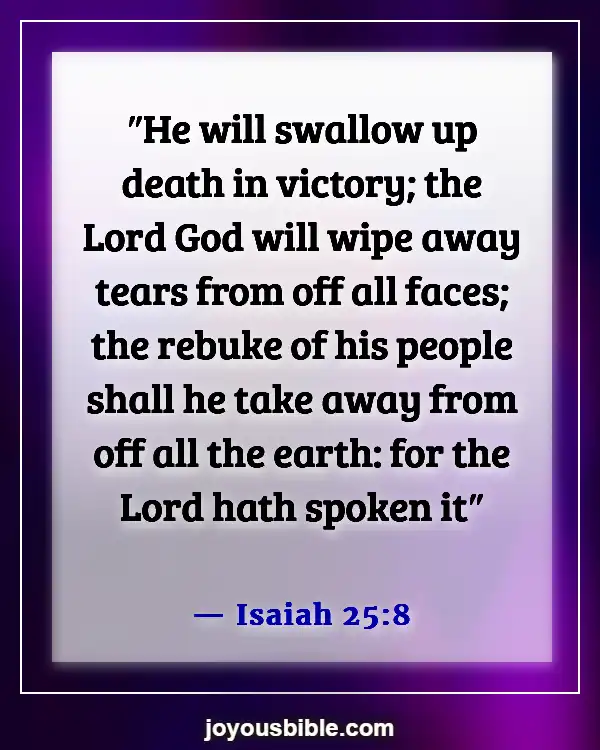 Bible Verses About The Hope Of Heaven (Isaiah 25:8)