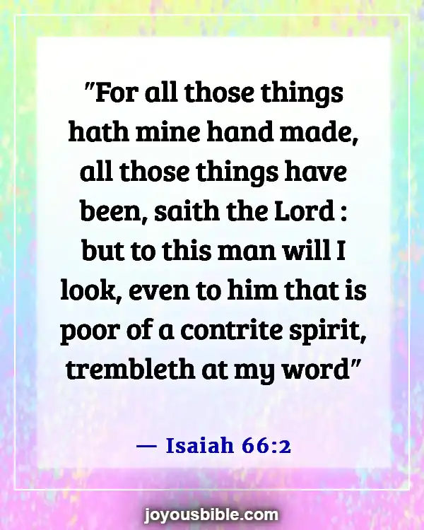 Bible Verses About The Poor Being Rich (Isaiah 66:2)