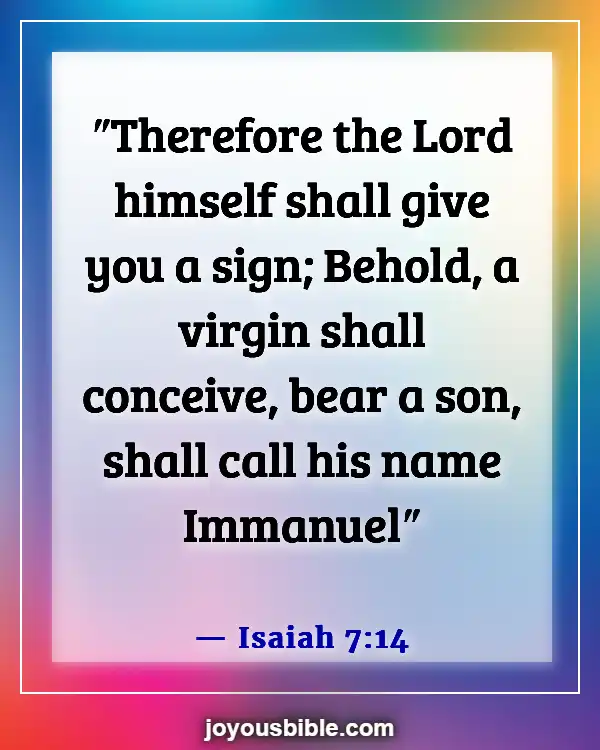 Bible Verses About Joy To The World The Lord Has Come (Isaiah 7:14)