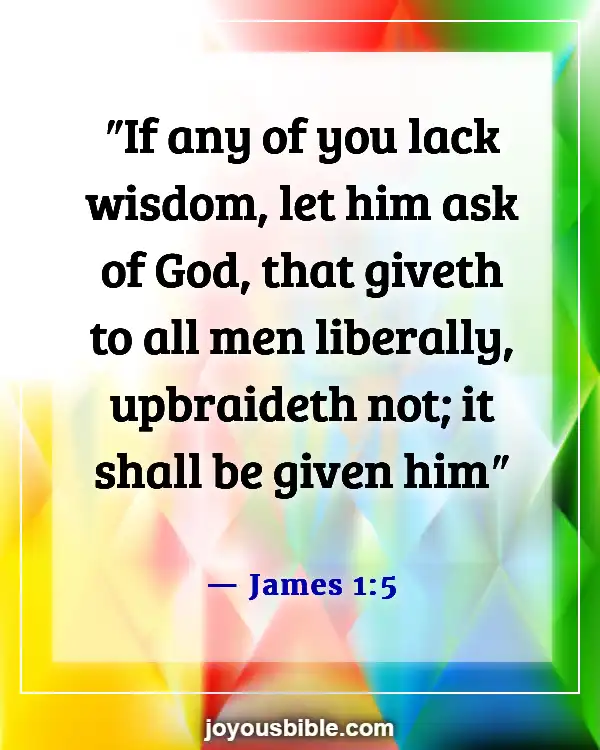 Bible Verses About Guidance In Decision Making (James 1:5)