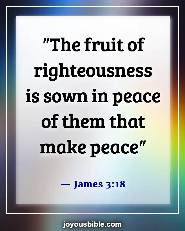 Bible Verses About Blessed Are The Peacemakers (James 3:18)