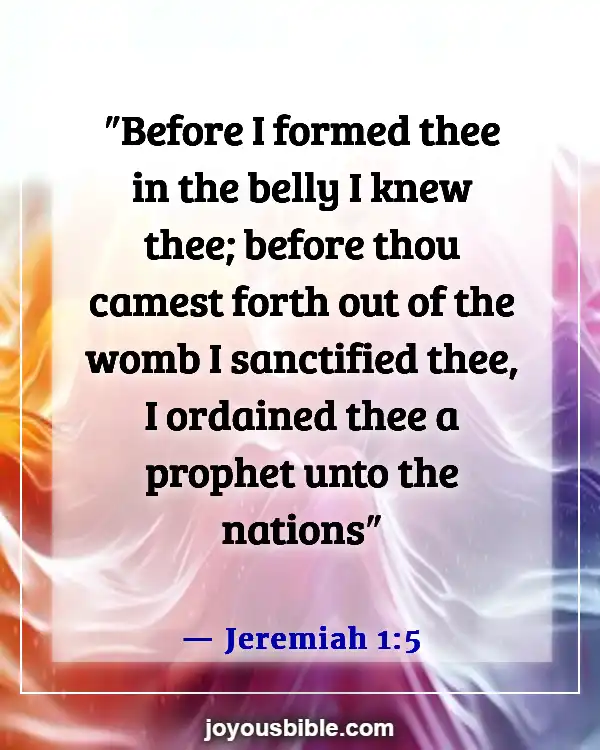 Bible Verses About Respect For Human Life (Jeremiah 1:5)