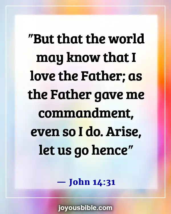 Bible Verses About Peace In The Presence Of God (John 14:31)