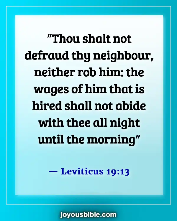 Bible Verses For Business Dedication (Leviticus 19:13)