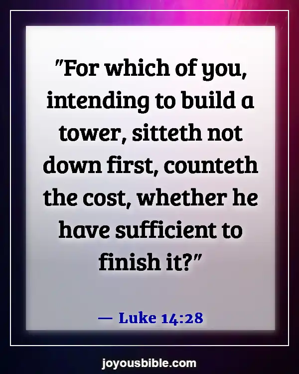 Bible Verses For Business Dedication (Luke 14:28)