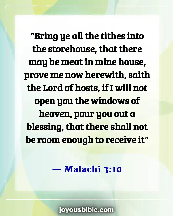 Bible Verses For Business Dedication (Malachi 3:10)