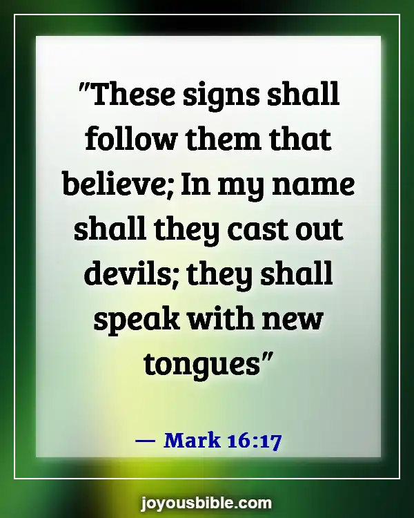 Bible Verses Against Spiritual Attack (Mark 16:17)