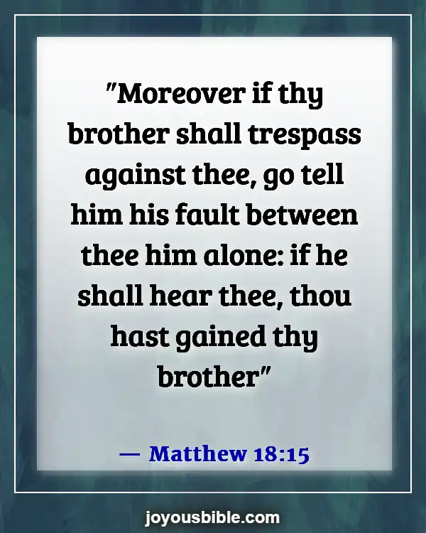 Bible Verses For Dealing With Difficult Family Members (Matthew 18:15)