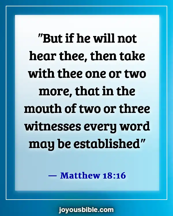 Bible Verses About Dealing With Conflict Resolution (Matthew 18:16)