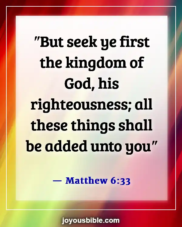 Bible Verses About Guidance In Decision Making (Matthew 6:33)