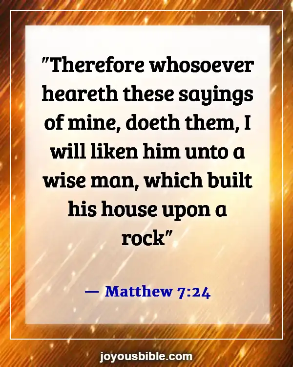 Bible Verses About Providing For Your Family (Matthew 7:24)