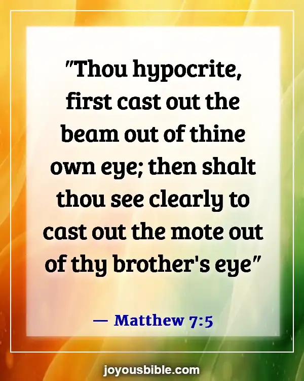 Bible Verses On Gossip Slander And Judging (Matthew 7:5)