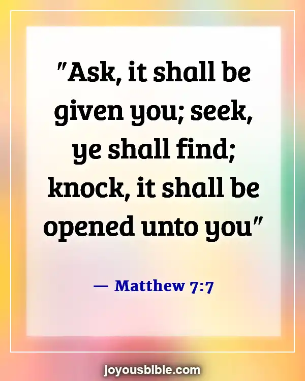 Bible Verses For Business Dedication (Matthew 7:7)