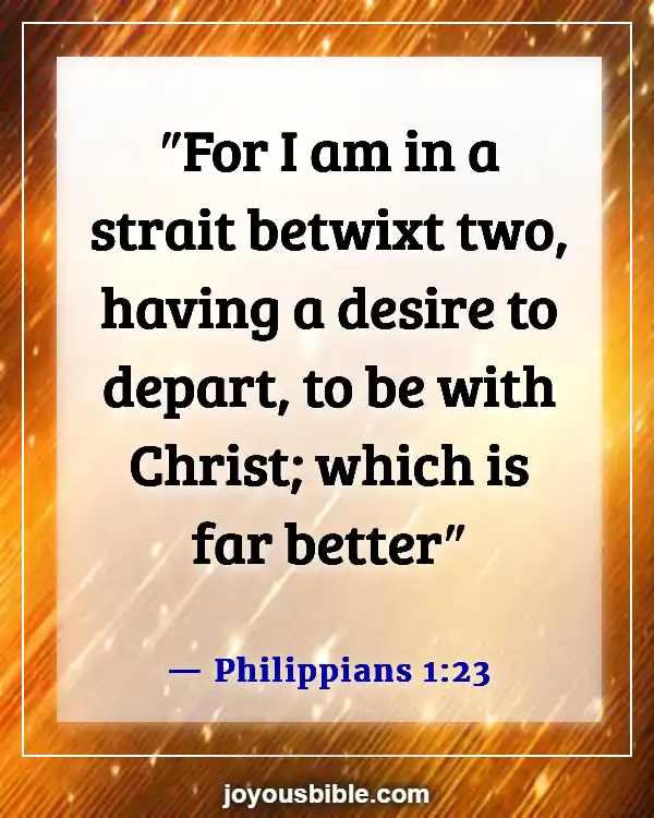 Husband And Wife Reunited In Heaven Bible Verse (Philippians 1:23)