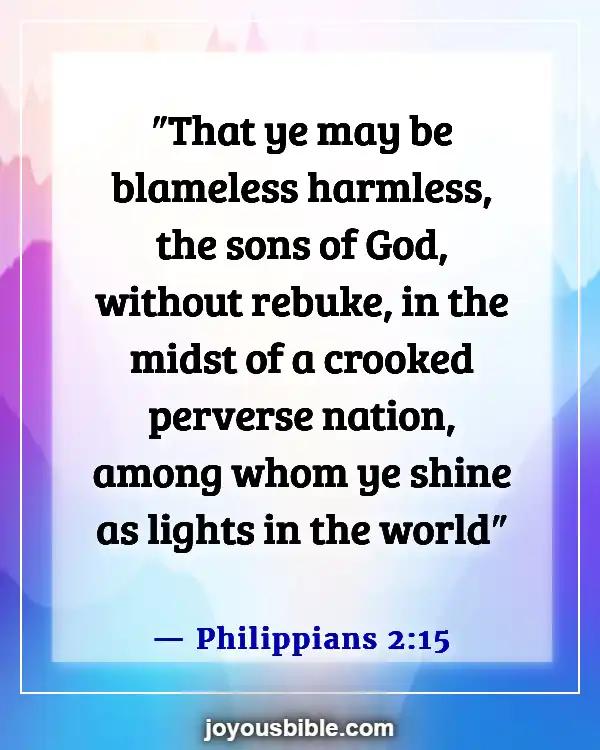 Bible Verses About Being An Example To Unbelievers (Philippians 2:15)