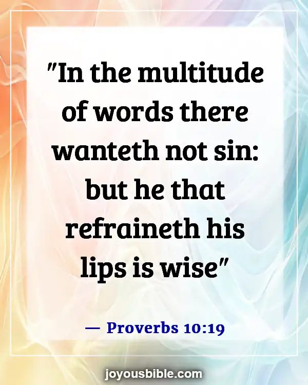 Bible Verses About Saying Bad Words And Languages (Proverbs 10:19)