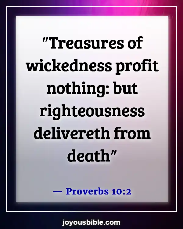 Bible Verses About Cheating In Business (Proverbs 10:2)