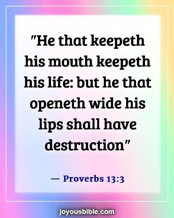 Bible Verses About Saying Bad Words And Languages (Proverbs 13:3)