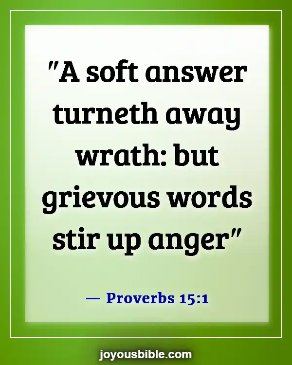 Bible Verses About Dealing With Conflict Resolution (Proverbs 15:1)