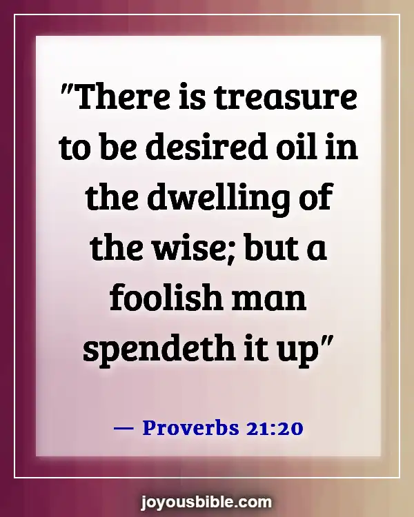 Bible Verses About Providing For Your Family (Proverbs 21:20)