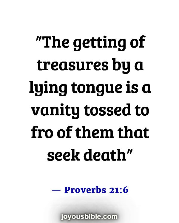 Bible Verses About Cheating In Business (Proverbs 21:6)