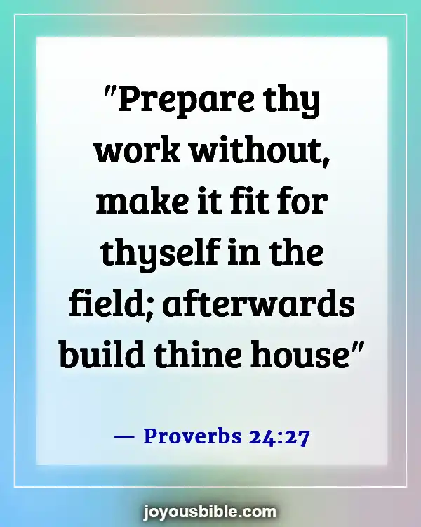 Bible Verses About Providing For Your Family (Proverbs 24:27)