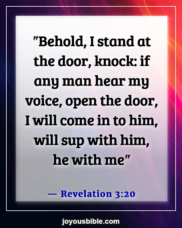 Bible Verses For Communicating With God And Each Other (Revelation 3:20)