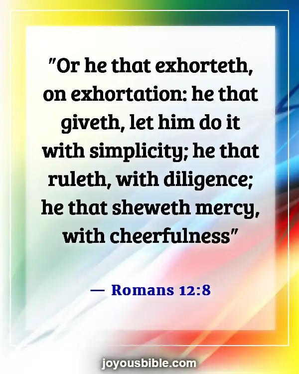 Bible Verses about the Gifts of the Holy Spirit (Romans 12:8)