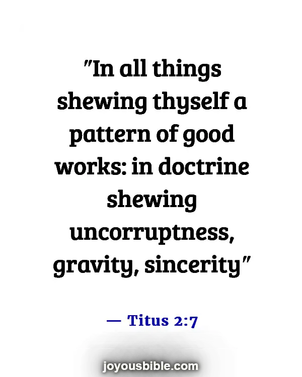 Bible Verses About Being An Example To Unbelievers (Titus 2:7)